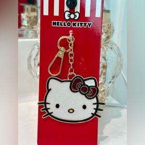 Sparkly hello kitty bag charm/keychain